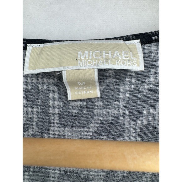 Michael Kors Blouse Women's Medium Black Cheetah Print Sleeveless Eyelet Grommet - Picture 3 of 5